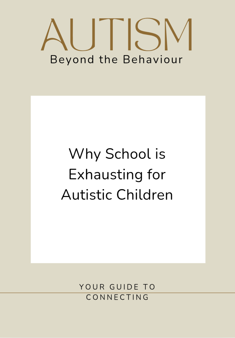 Why Shool is Exhausting for Autistic Children